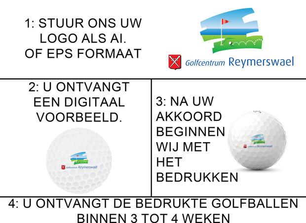 Nassau Pro-Cyber ​​Golf Balls printed with logo
