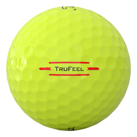 Gele Titleist trufeel golfballen met logo bedrukken
