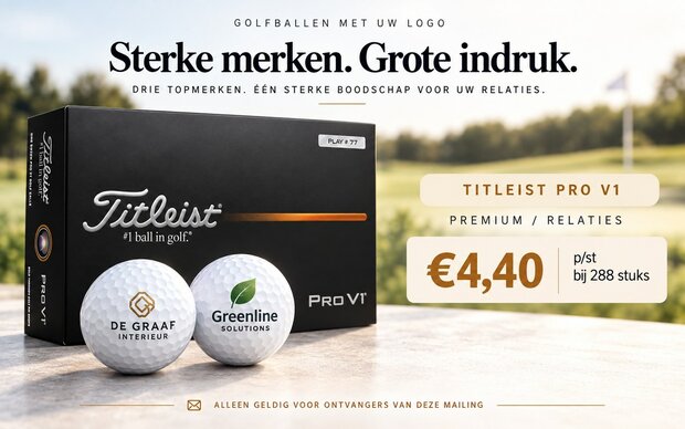Titleist prov1 met logo