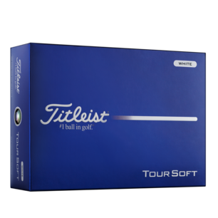 Titleist Tour soft golf balls printed with logo